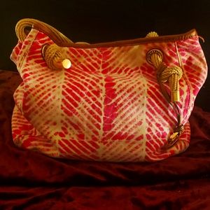 Michael Kors Canvas Handbag * Very Rare Hard To Find *